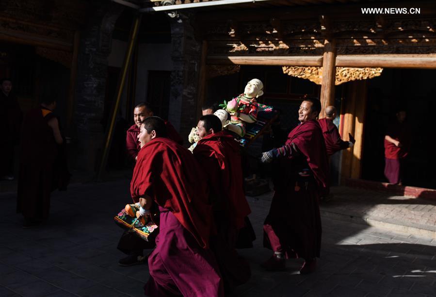 Exhibition of butter sculptures held at Taer Monastery in Qinghai