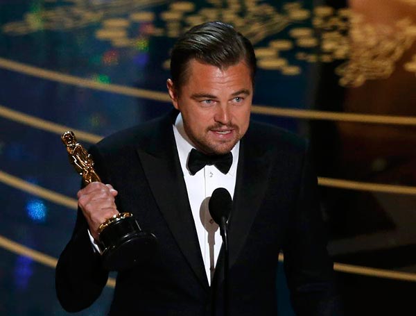 Leonardo DiCaprio wins best actor Oscar for 'The Revenant'