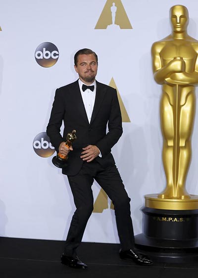 Leonardo DiCaprio wins best actor Oscar for 'The Revenant'