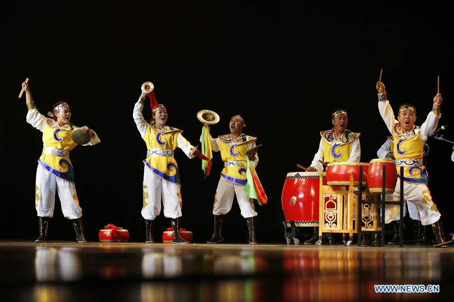 Drum and gong tournament held in China's Shanxi