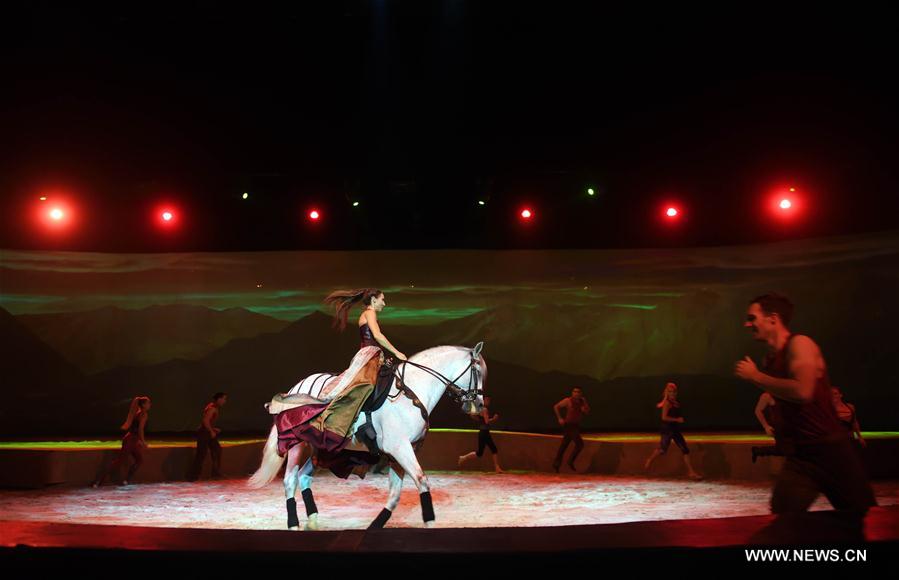 Cavalia show held in Chaoyang Park in Beijing