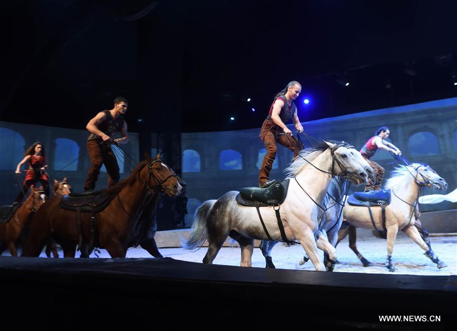 Cavalia show held in Chaoyang Park in Beijing