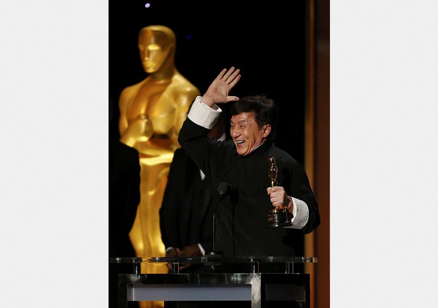 Chinese actor Jackie Chan among winners of Academy's Honorary Award