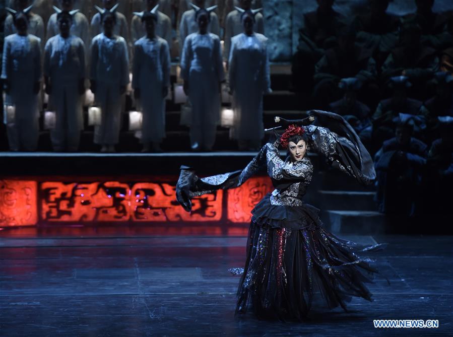 Actors perform opera Turandot in Beijing