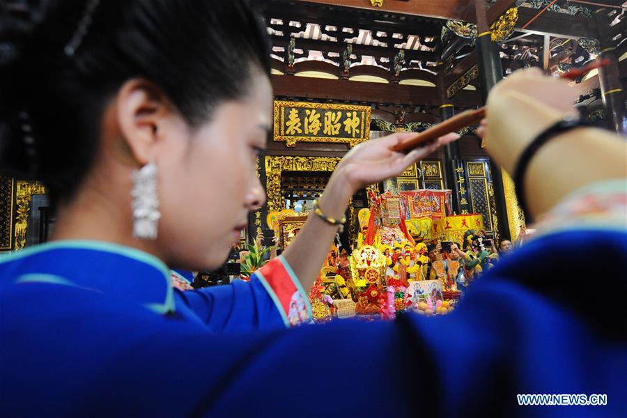 Singapore holds prayer ceremony for deity Mazu