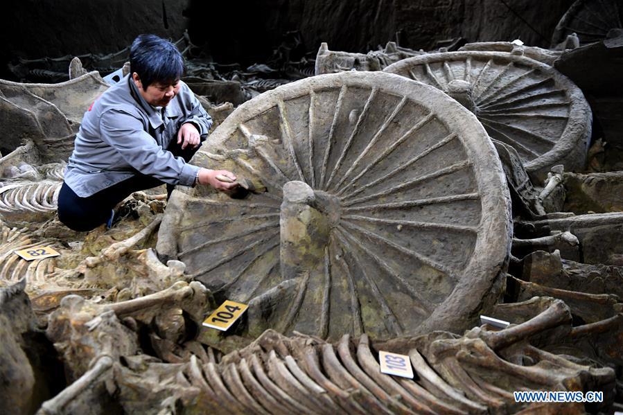 2,400-year-old horse and chariot pit unearthed in China