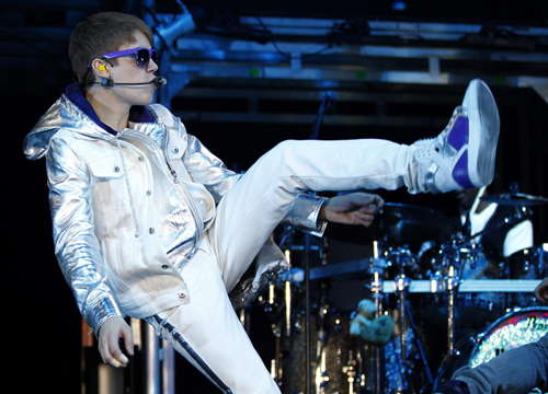 Justin Bieber performs during his concert