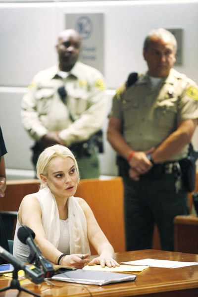 Lindsay Lohan attends hearing in LA