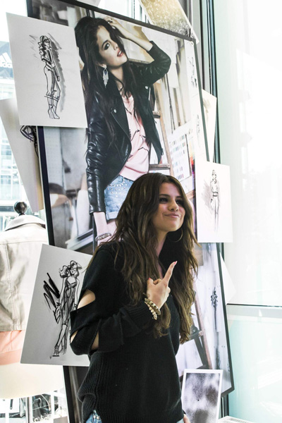 Selena Gomez promotes her fashion collection