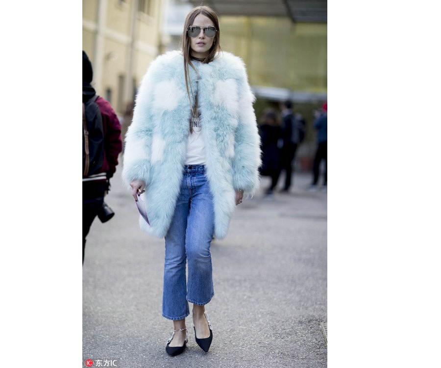 Colorful fur coats back in vogue