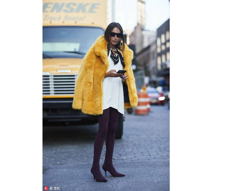 Colorful fur coats back in vogue