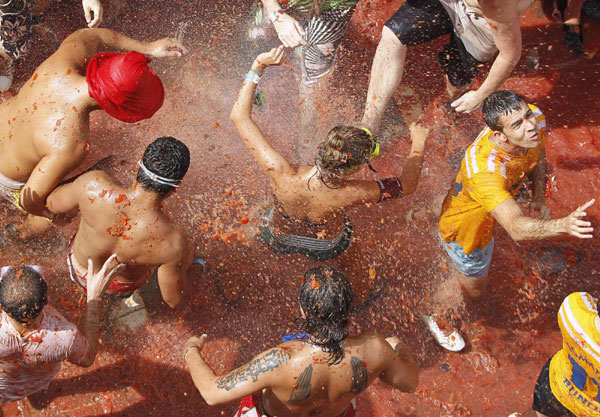 Tomato fight in Valencia