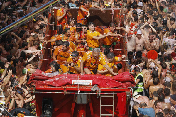 Tomato fight in Valencia