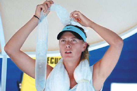 Sharapova hot under collar after tough battle