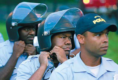 Police disperse Missouri protesters