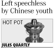 Left speechless by Chinese youth