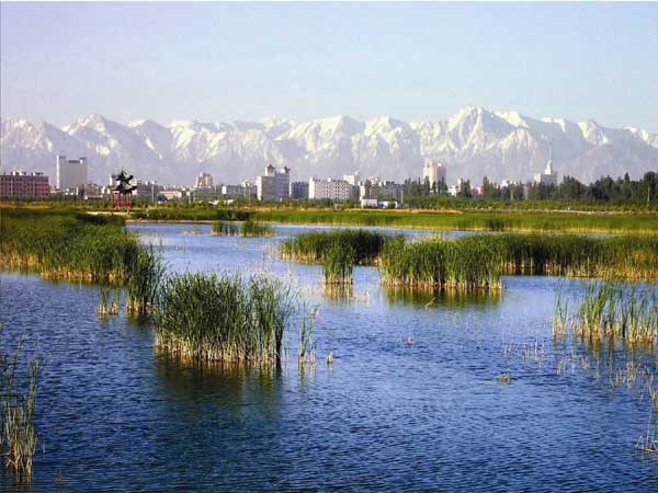 Both ends of the Heihe River struggle for water