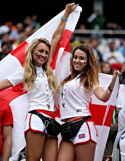 Beautiful soccer fans