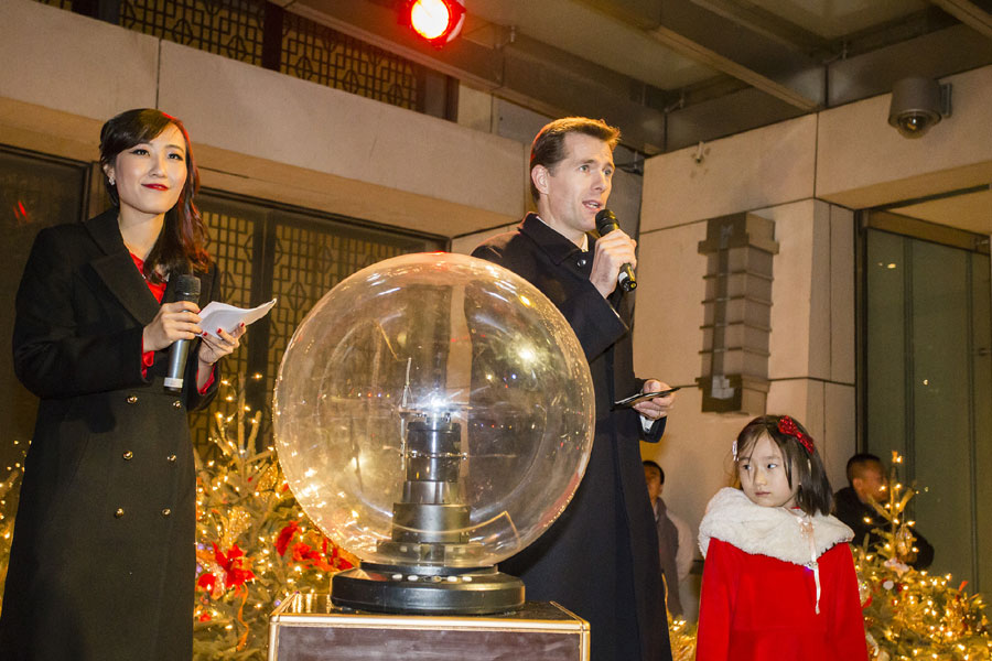 Children of Beijing's Sun Village attend Christmas Tree Lighting Ceremony