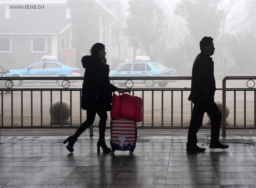 Railway stations see travel peak as Spring Festival holiday comes to end