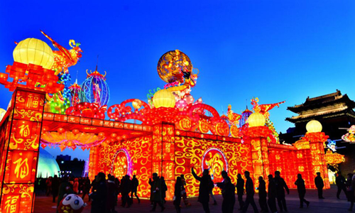 Ancient City of Datong embellished with lanterns