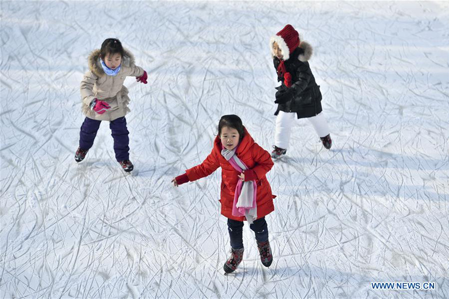 Snow scenery seen in Urumqi, China's Xinjiang