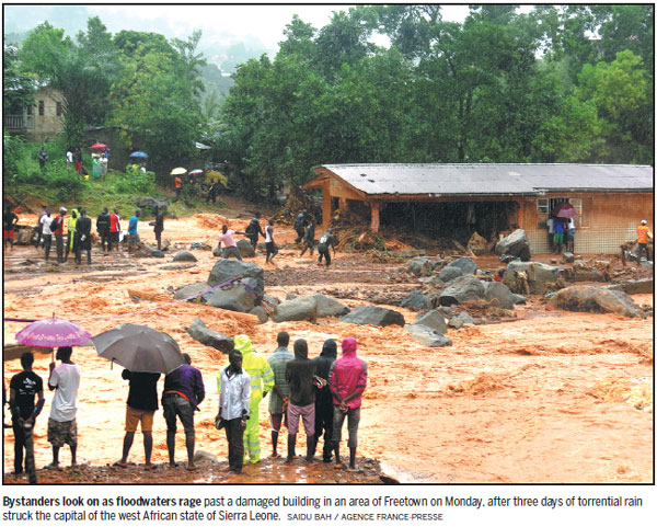 Search resumes for dead in flooded Sierra Leone city