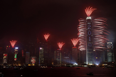 New Year celebration in Hong Kong