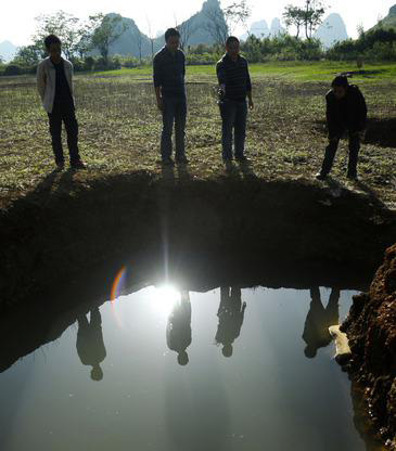 Pits formed in South China