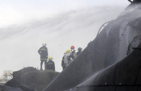 Oil tanks safe after pipeline explosion and 44-hour blaze