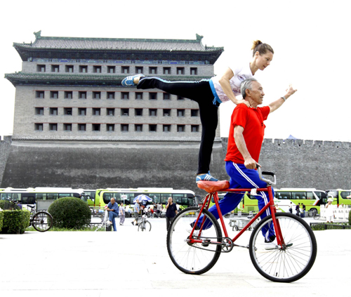 Bike stunt team in Beijing