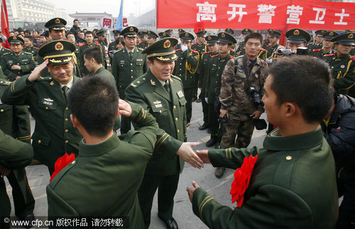 Soldiers bid emotional farewell to the army