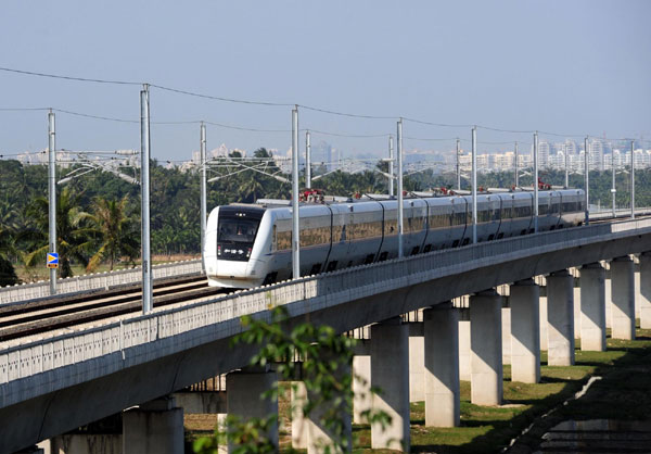 New railway to open in eastern Hainan island