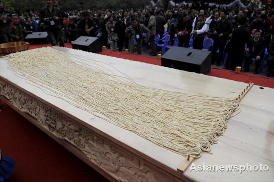 The noodle is mile long, a world record