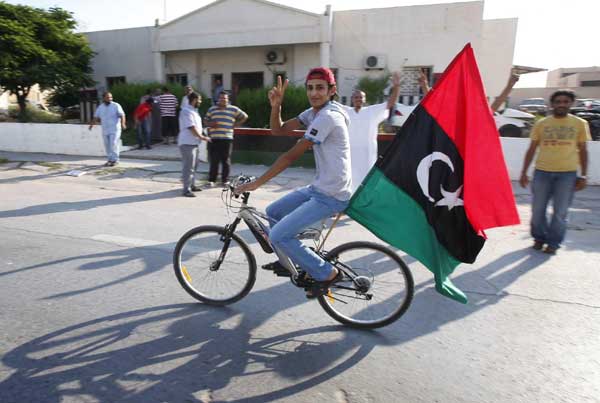 Libyans celebrate fall of Gadhafi's compound