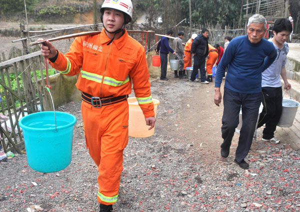 Water delivery after river found contaminated