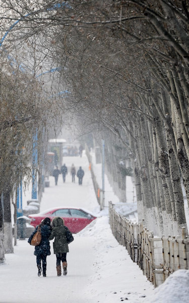 Snowfall hit North China