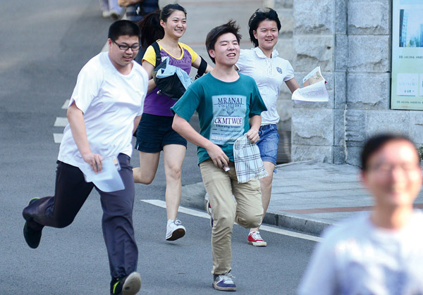 Students relieved from gaokao