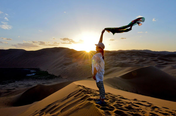 Stunning views in Badain Jaran Desert