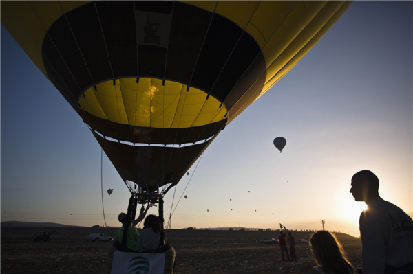 Hot air balloon festival in Israel