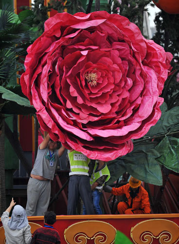 Tian'anmen blooms for National Day