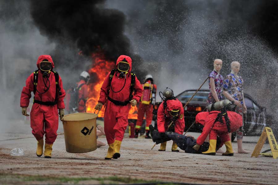 Drill targets biohazard in SW China