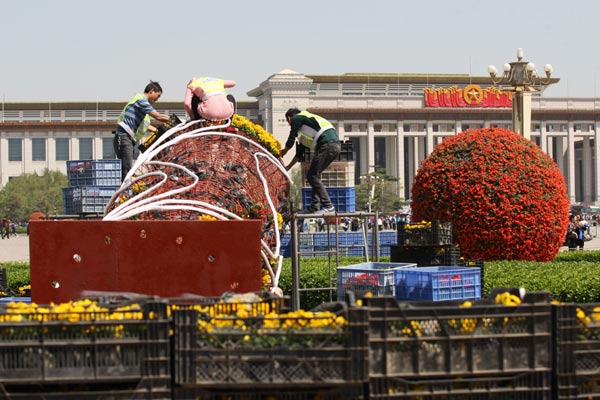 Colorful display for May Day