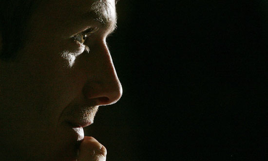 England captain David Beckham listens to questions during a news conference at Manchester United's Old Trafford stadium in Manchester, northern England, June 2, 2006. 