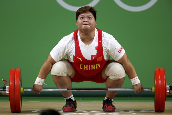 Meng Suping wins women's over 75kg weightlifting gold at Rio Olympics