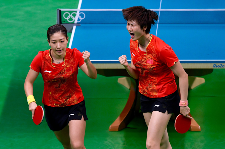 China's women's table tennis team sweeps third back-to-back gold