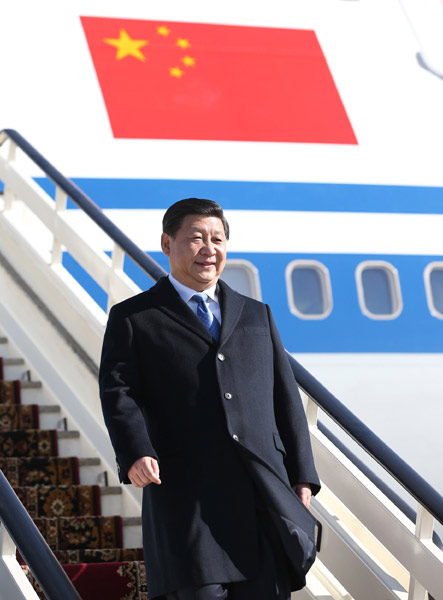 Xi arrives in Sochi for Olympics