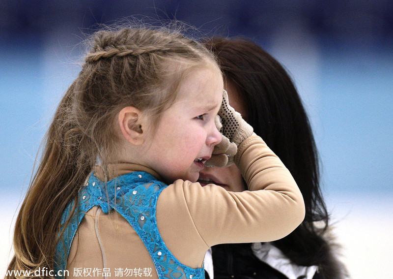 3-year-old Russian strives for figure skating dream