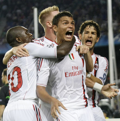 AC Milan snatch 2-2 draw at holders Barcelona