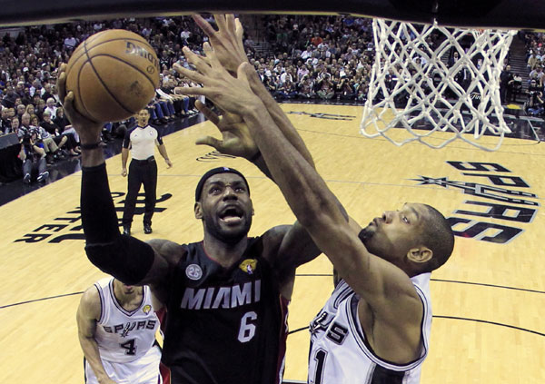 Big 3 help Heat even NBA Finals with Spurs